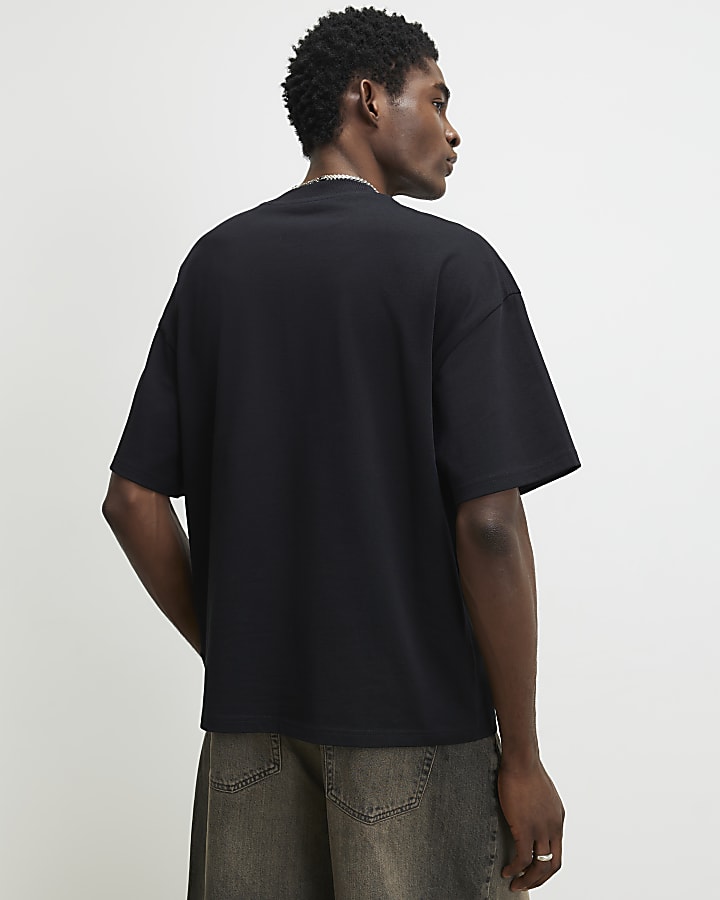 Black Oversized Fit Pocket T-Shirt