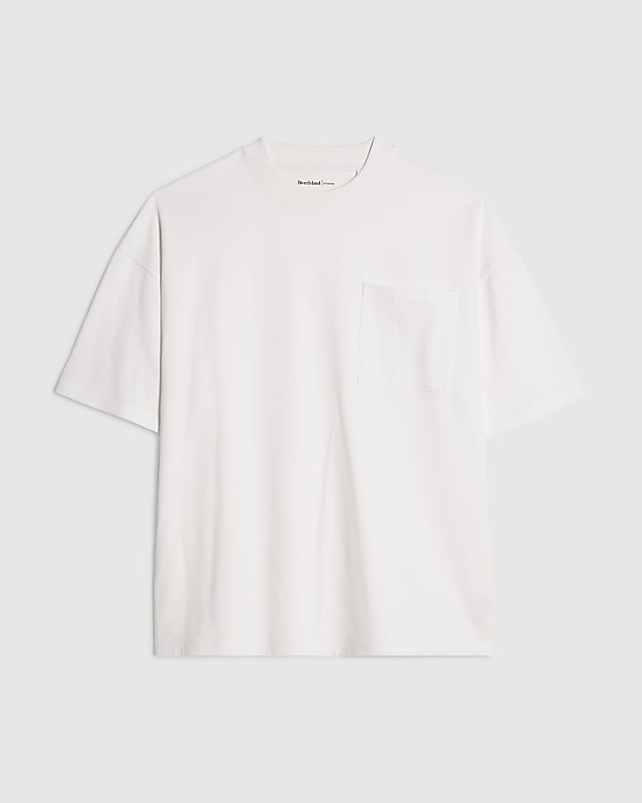 White Oversized Fit Pocket T-Shirt