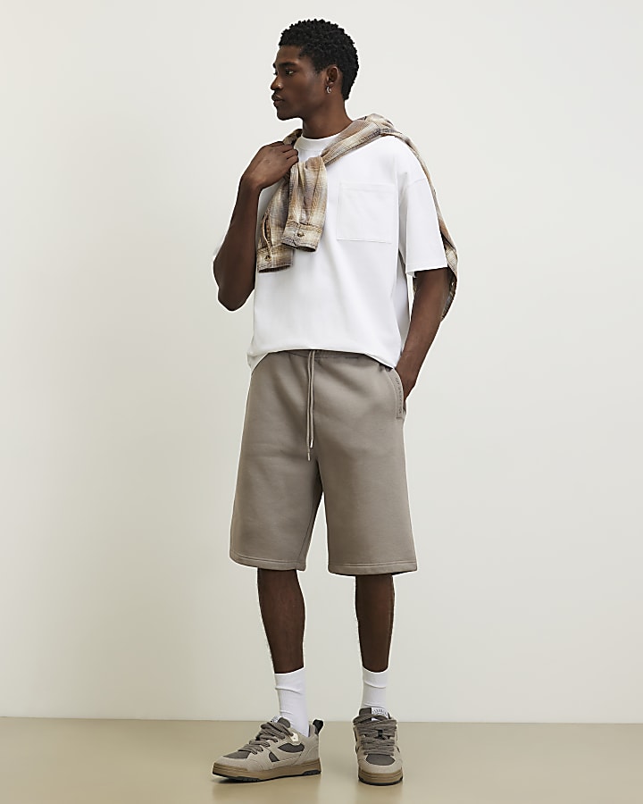 White Oversized Fit Pocket T-Shirt