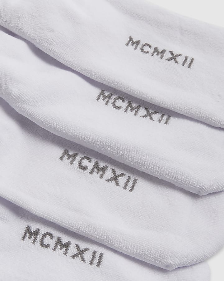 White Pack Of 5 Liner MCMXII Socks
