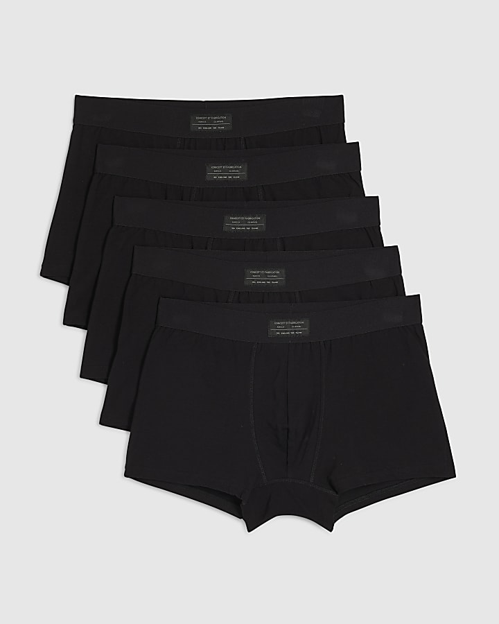 Black Woven Pack Of 5 Trunks