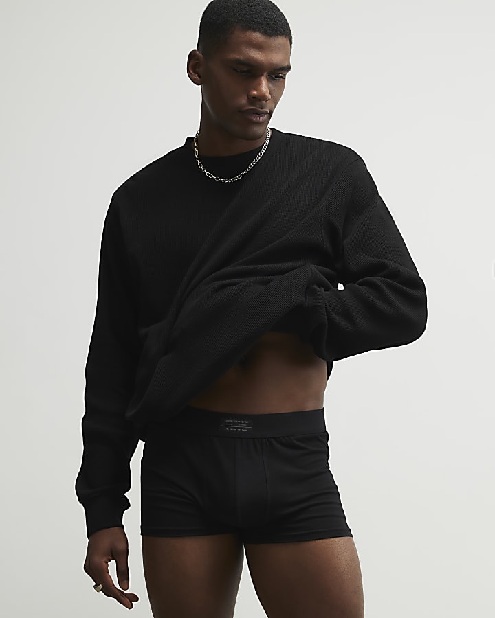 Black Woven Pack Of 5 Trunks