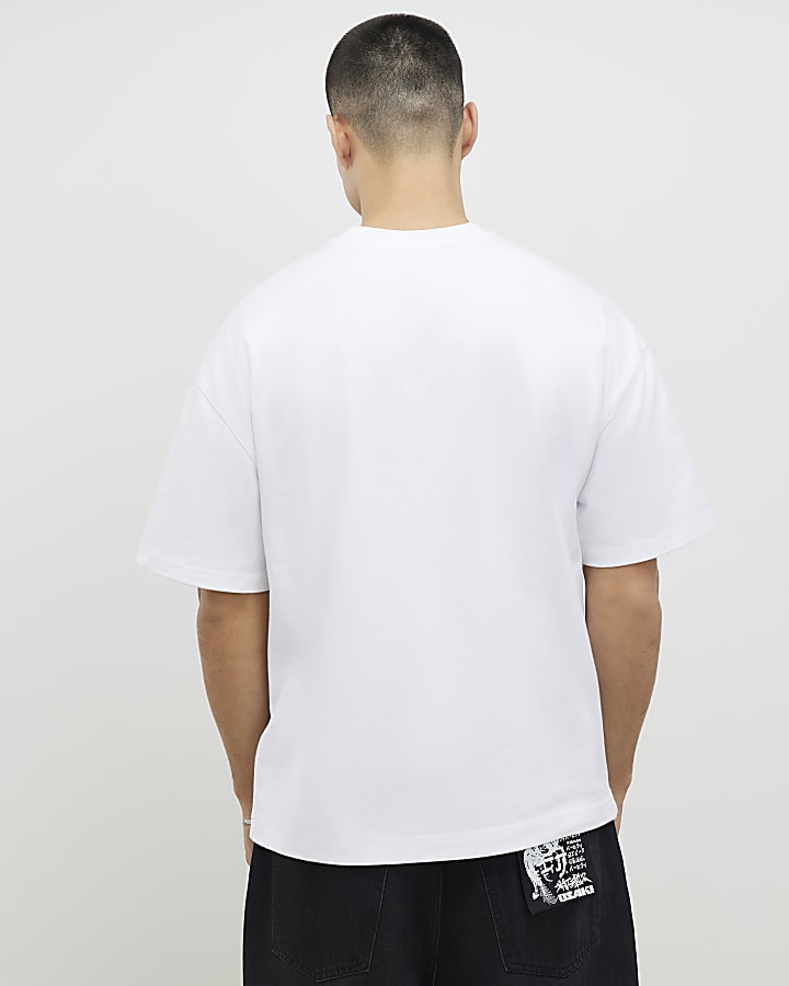 White Aggressive Photo Dog T-Shirt