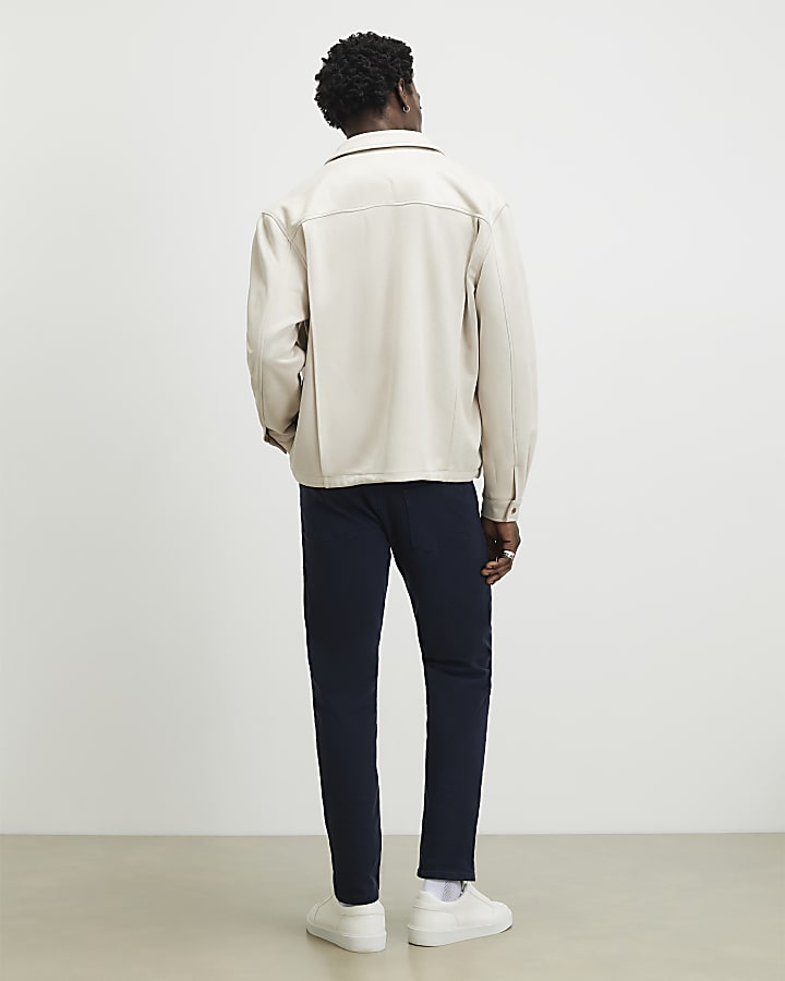 Navy Slim Fit Washed Jeans