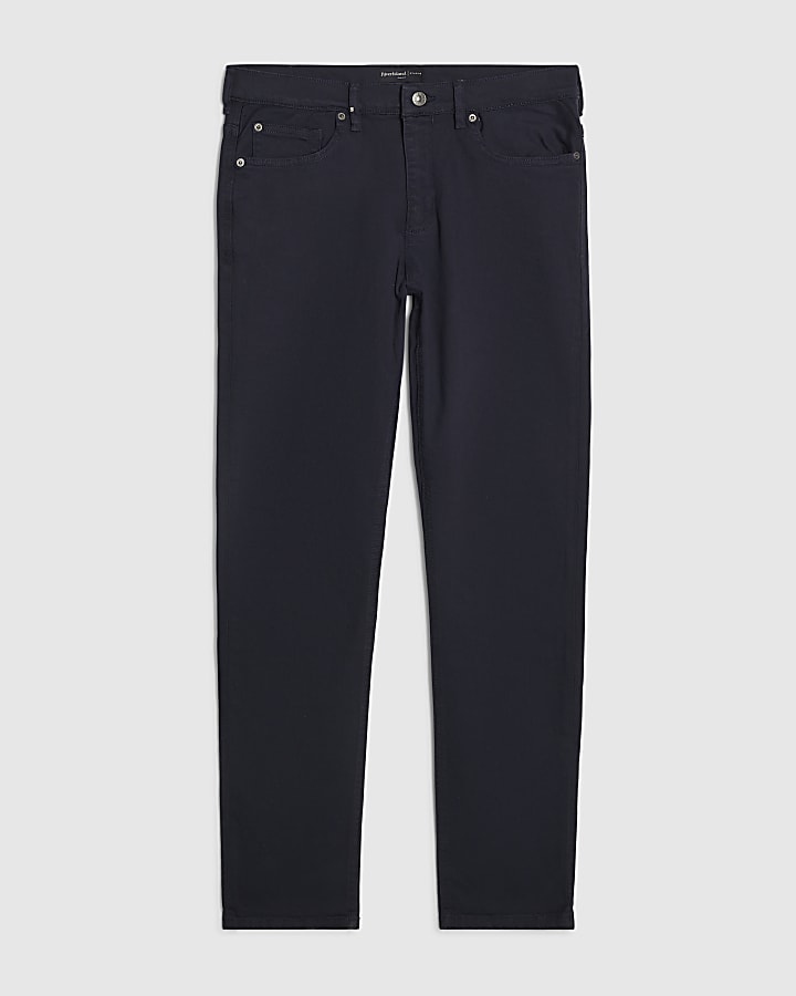 Navy Slim Fit Washed Jeans