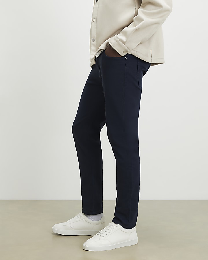 Navy Slim Fit Washed Jeans