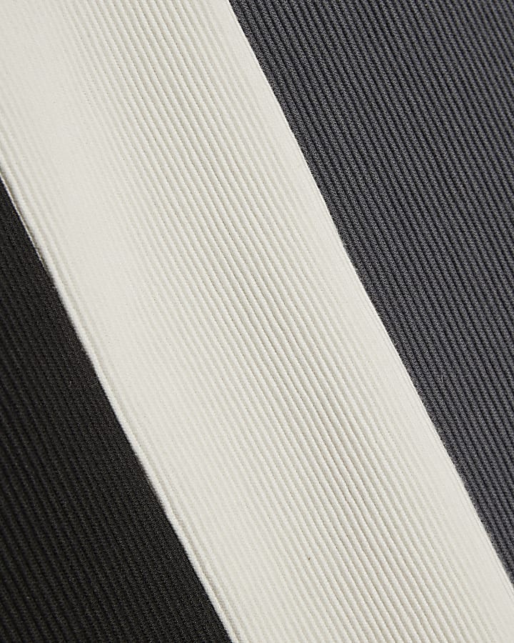 Grey Slim Fit Colour Block T-Shirt