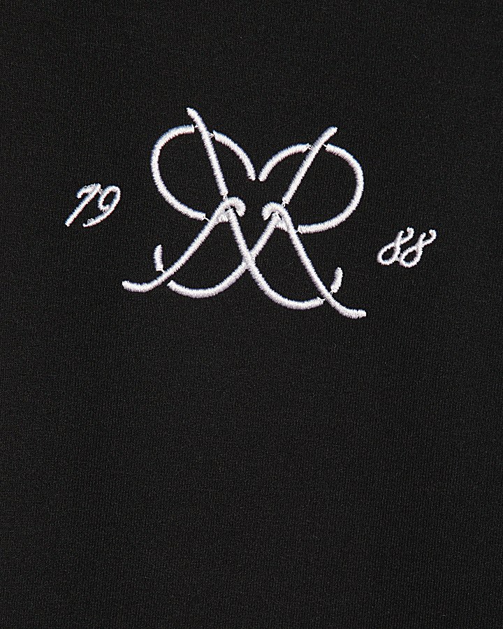 Black Oversized Fit Monogram T-Shirt