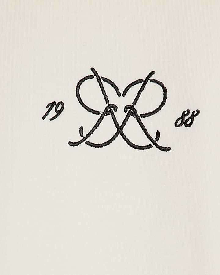 White Oversized Fit Monogram T-Shirt