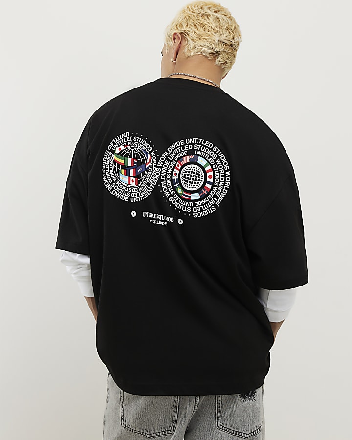 Black International Flag T-Shirt