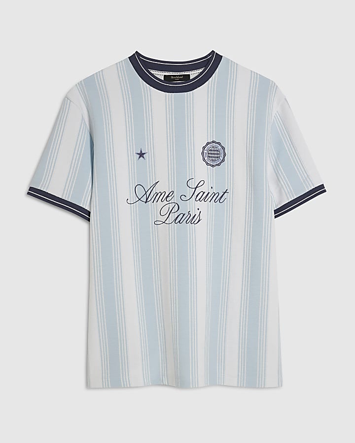 Blue Regular Fit Ame Saint Paris T-Shirt