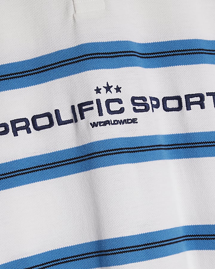 White Regular Fit Prolific Stripe Polo Shirt