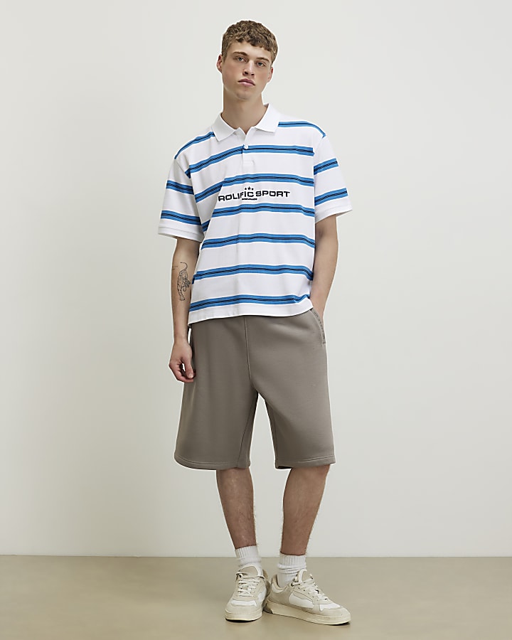 White Regular Fit Prolific Stripe Polo Shirt