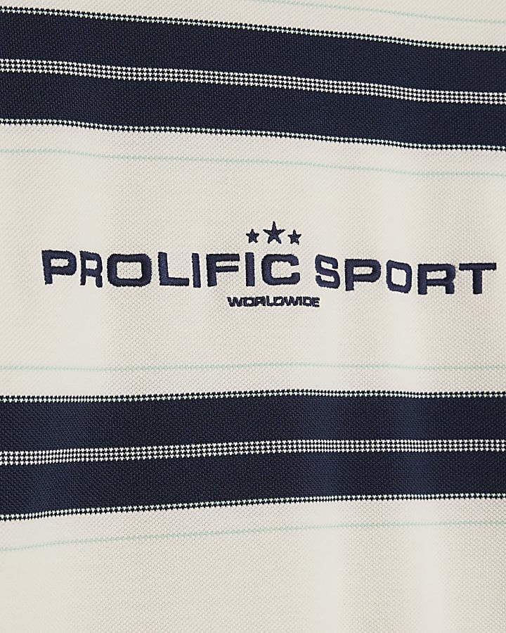 White Regular Fit Prolific Stripe Sweatshirt