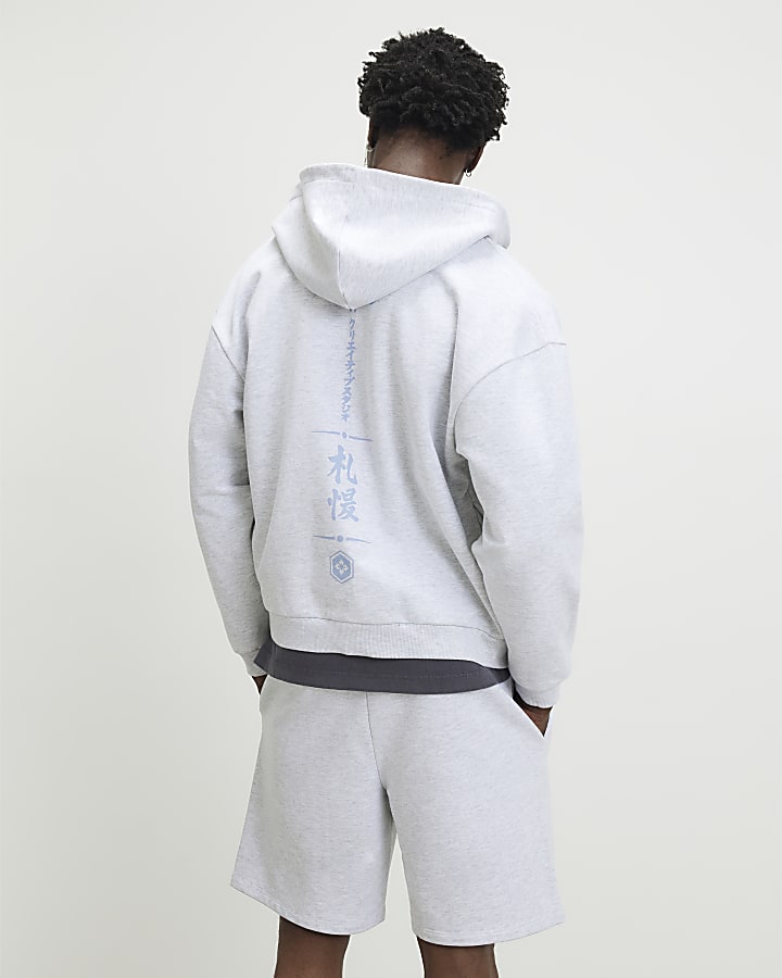 Grey Oversized Fit Hokkaido Hoodie