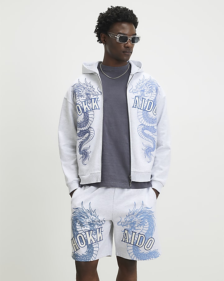 Grey Oversized Fit Hokkaido Hoodie