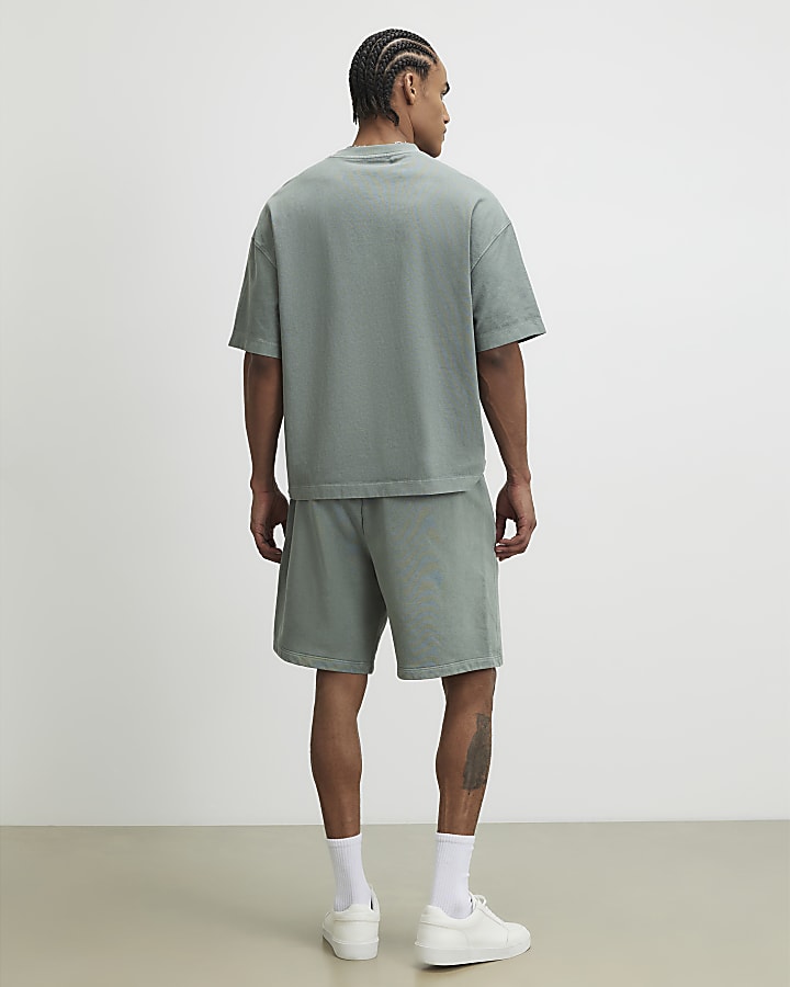 Green Oversized Fit  T-Shirt & Short Set