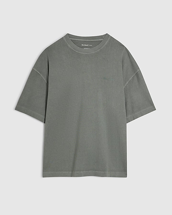 Green Oversized Cotton T-Shirt & Shorts Set
