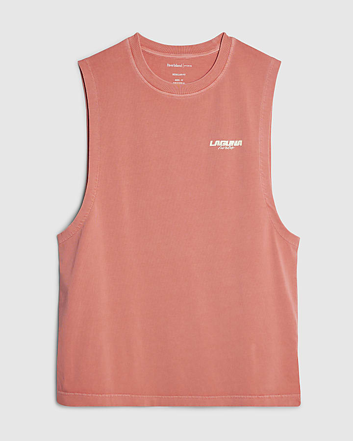 Red Washed Laguna Turbo Tank Top