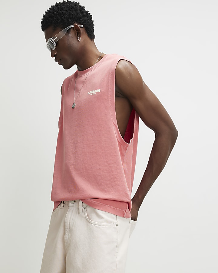 Red Washed Laguna Turbo Tank Top