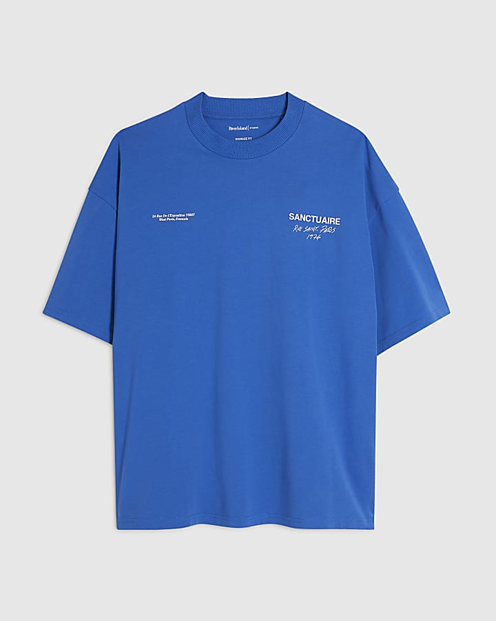 Blue Oversized Fit Sanctuaire T-Shirt