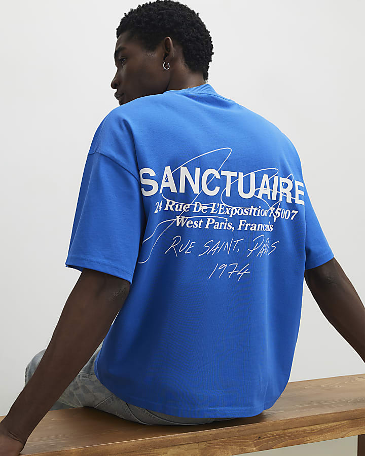 Blue Oversized Fit Sanctuaire T-Shirt