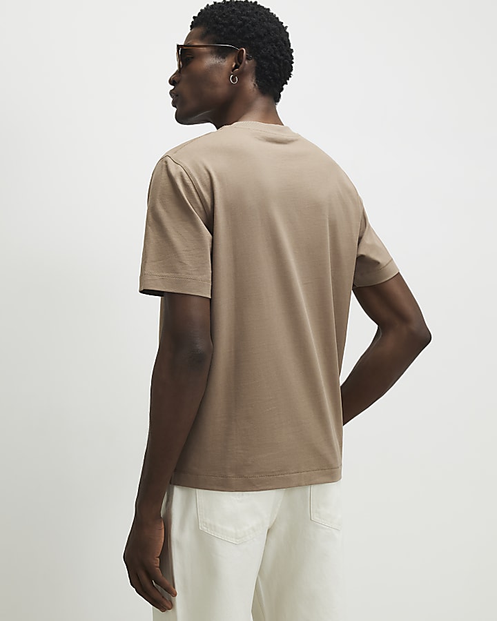 Brown Regular Fit T-Shirt