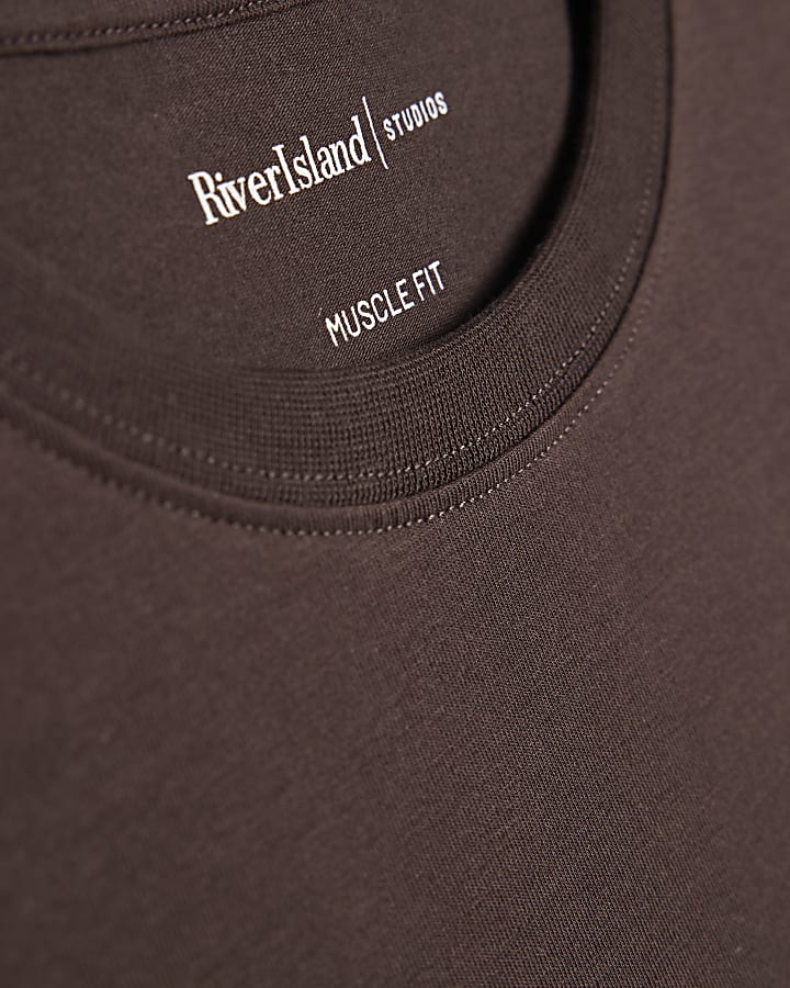Brown Muscle Fit T-Shirt
