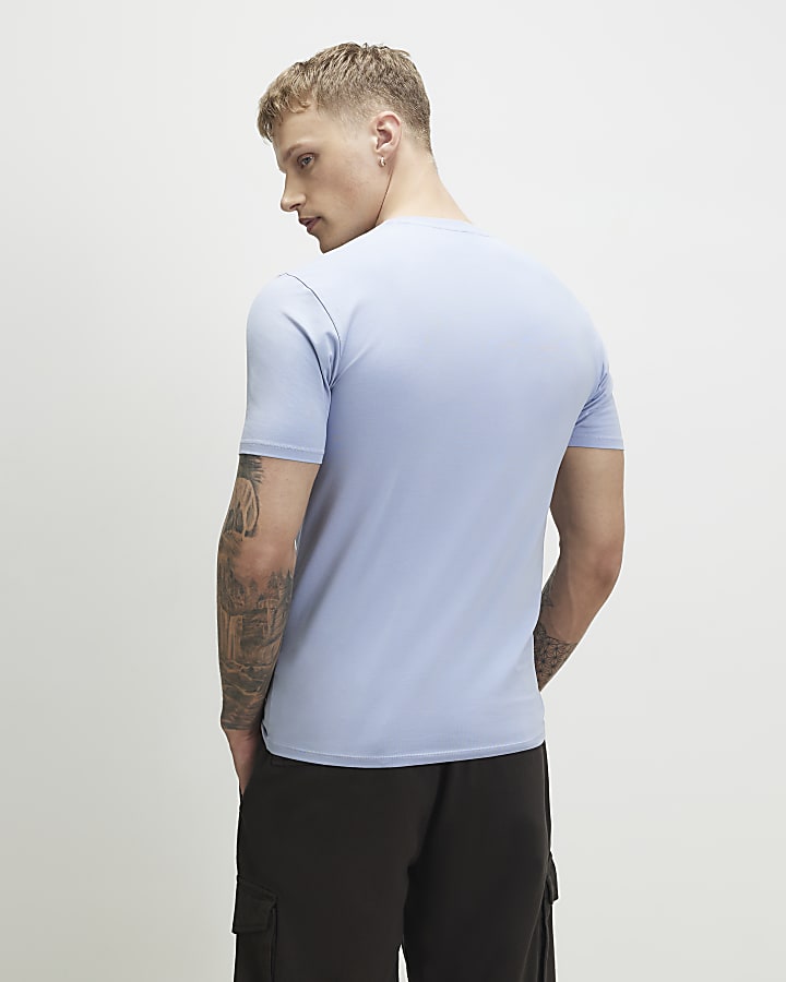 Blue Muscle Fit T-Shirt