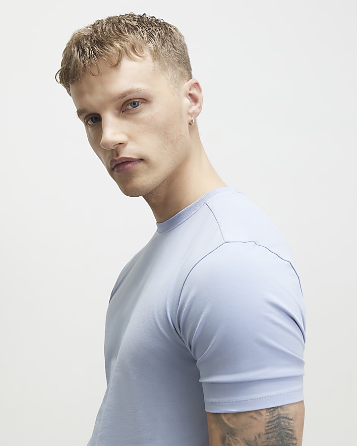 Blue Muscle Fit T-Shirt