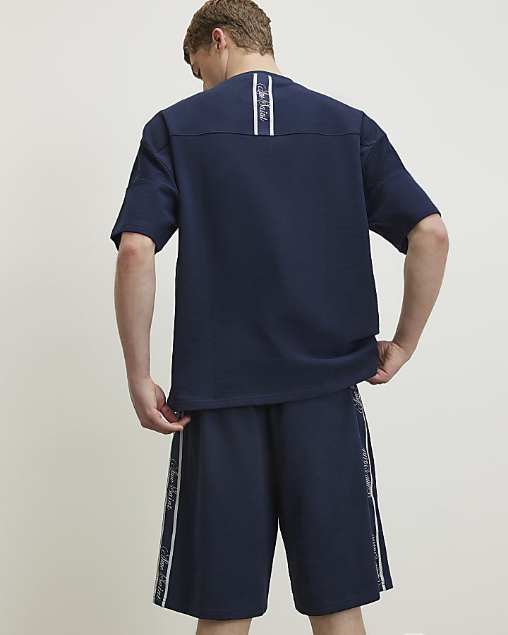 Navy Oversized Fit 78 Ame Saint T-Shirt