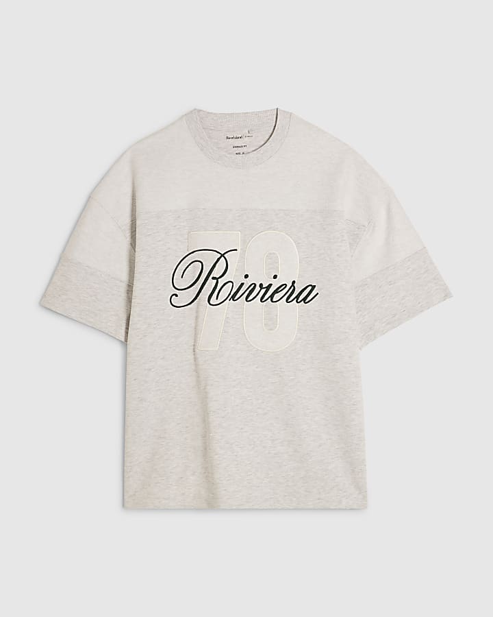 Grey Oversized Fit 78 Riviera T-Shirt