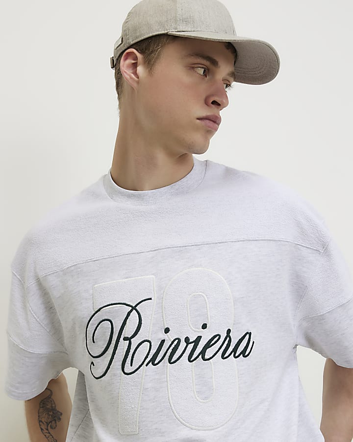 Grey Oversized Fit 78 Riviera T-Shirt