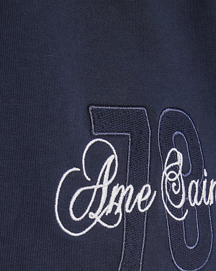 Navy Regular Fit Ame Saint Stripe Shorts