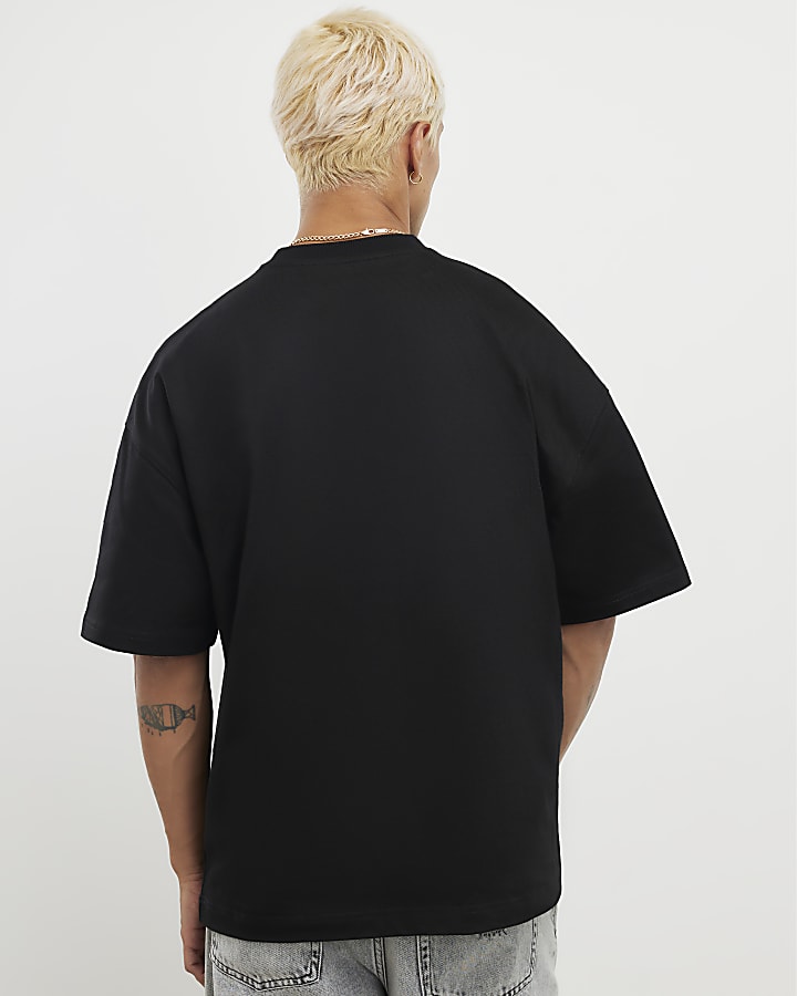 Black Oversized Fit Pack Of 3 T-Shirts
