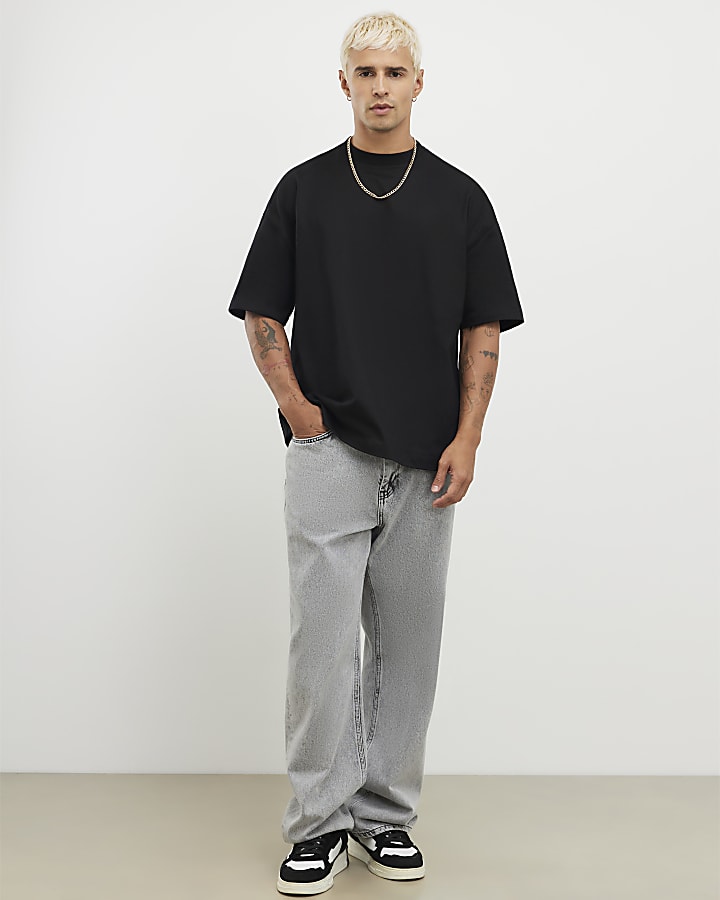 Black Oversized Fit Pack Of 3 T-Shirts