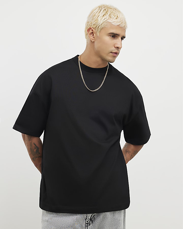 Black Oversized Fit Pack Of 3 T-Shirts
