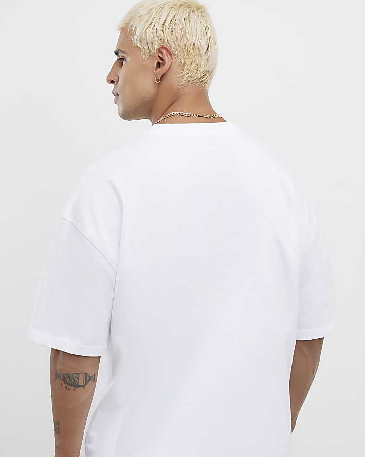White Oversized Fit Pack Of 3 T-Shirts