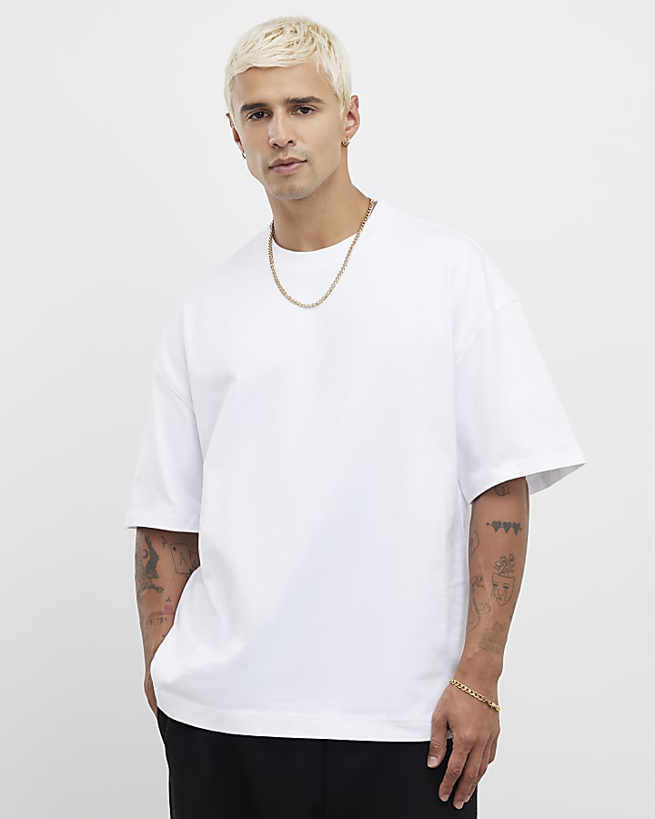White Oversized Fit Pack Of 3 T-Shirts