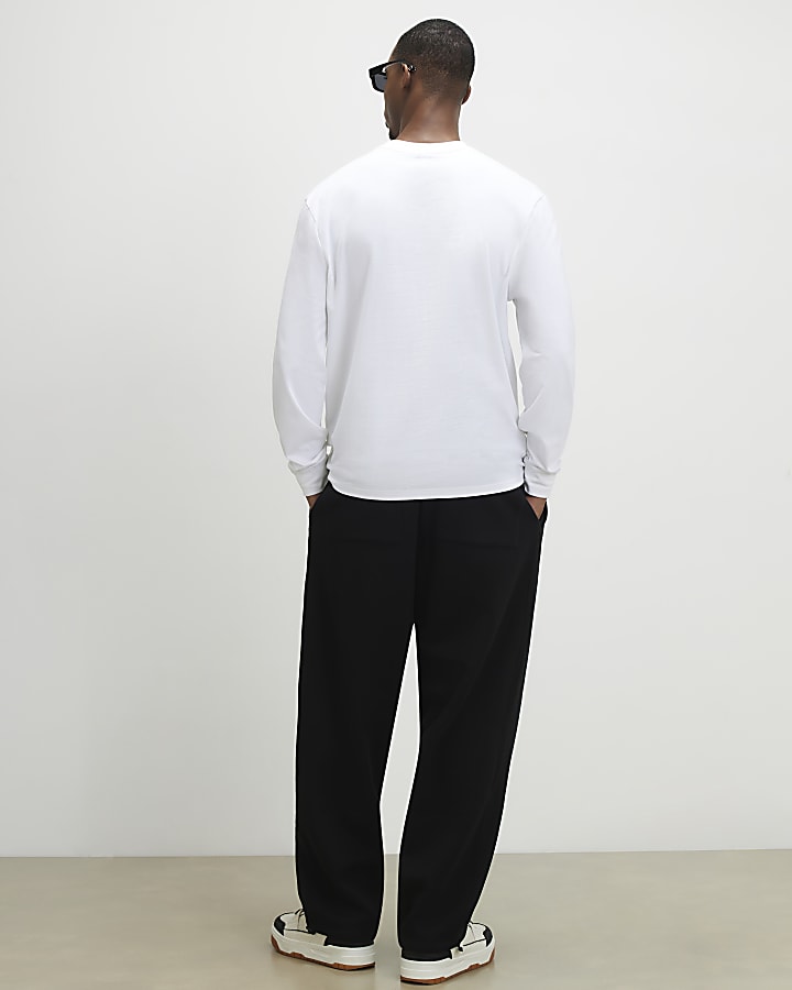 Black Barrel Fit Toggle Joggers