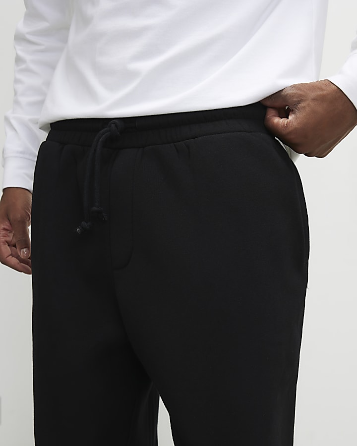 Black Barrel Fit Toggle Joggers