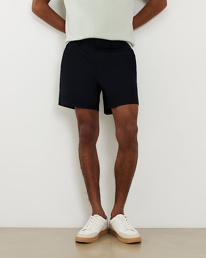 Navy Slim Fit Short Length Chino Shorts