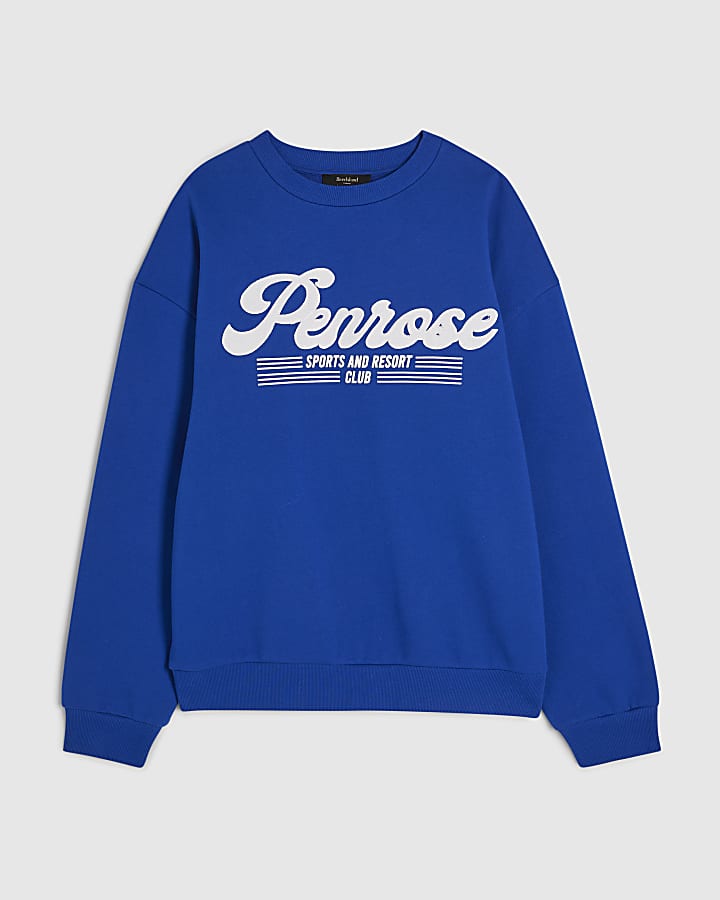 Blue Oversized Fit Penrose Sweatshirt