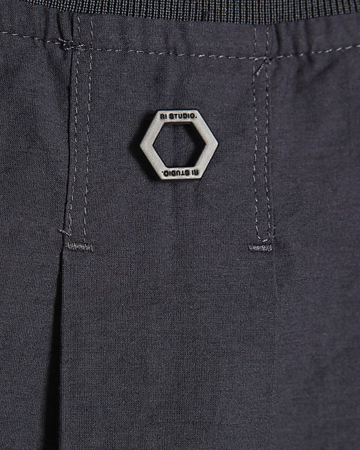 Grey RI Studio Oversize Nylon Blocked T-Shirt