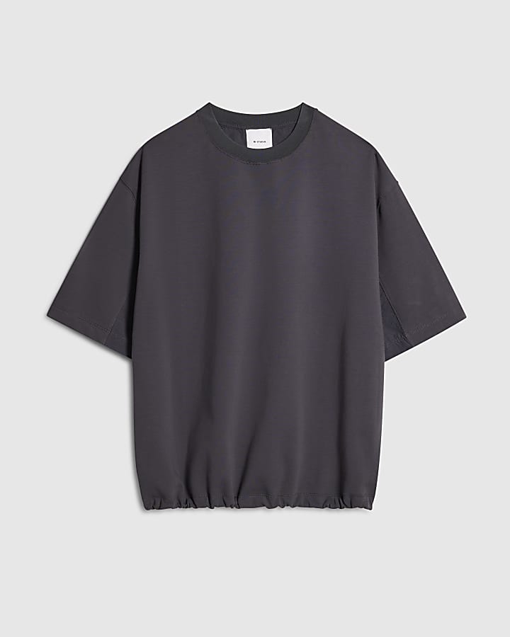 Grey RI Studio Oversize Nylon Blocked T-Shirt