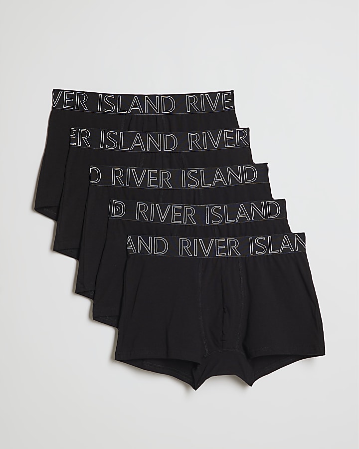 Black Silver Outline Pack Of 5 Trunks