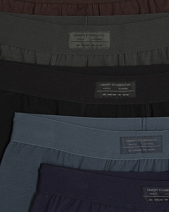 Brown Woven Pack Of 5 Trunks