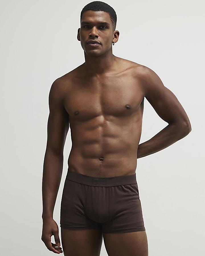 Brown Woven Pack Of 5 Trunks