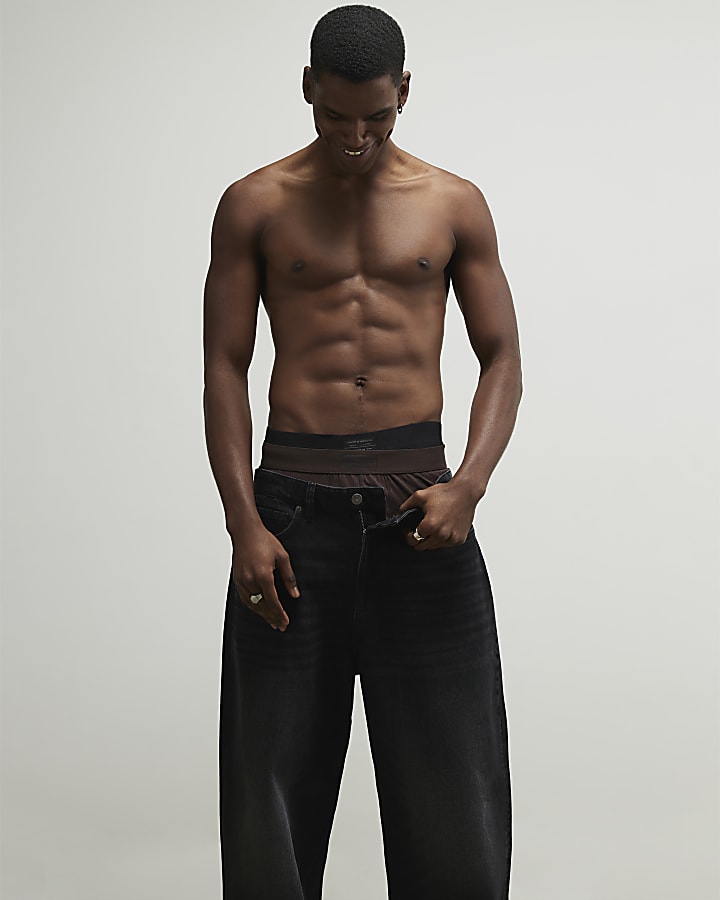 Brown Woven Pack Of 5 Trunks