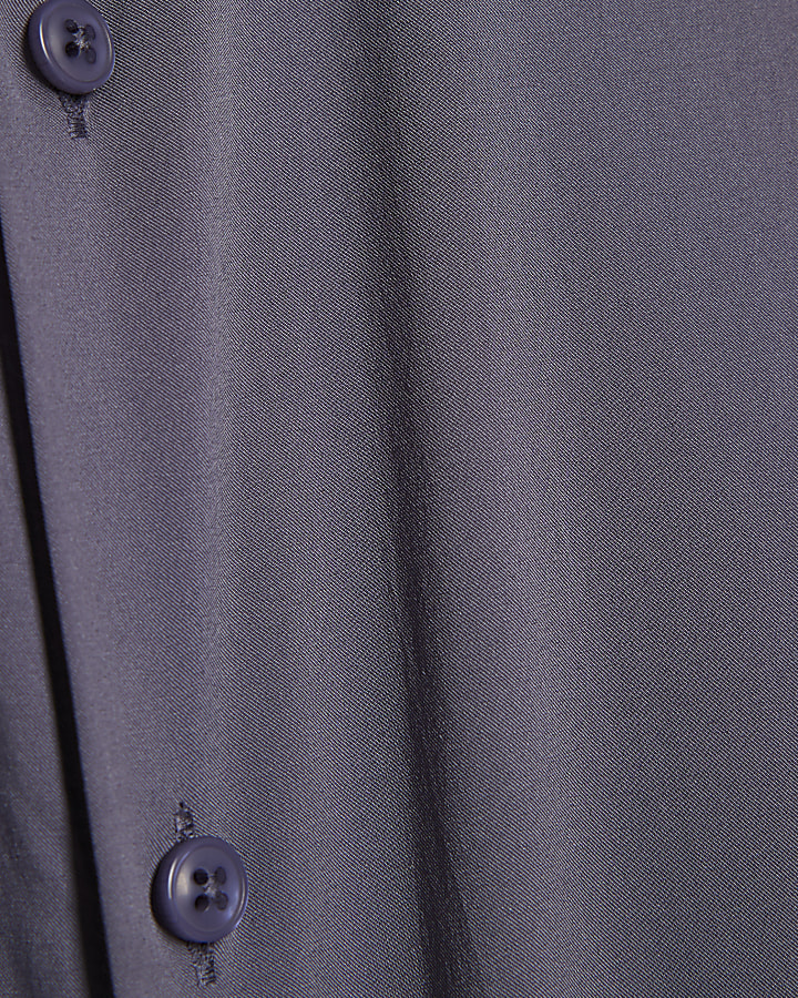 Grey Muscle Fit Comfort Stretch Shirt